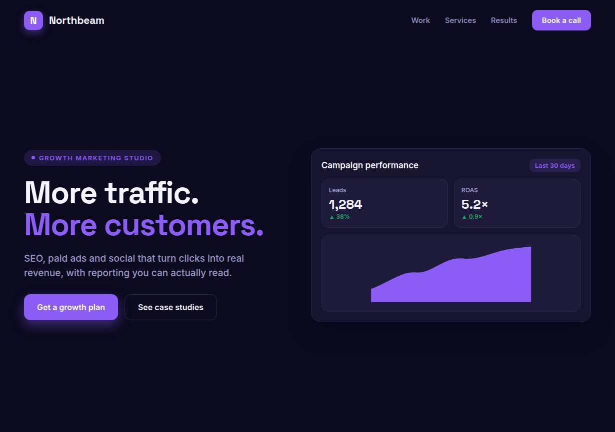 Digital marketing website sample design