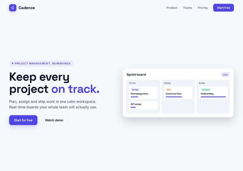 Software & SaaS website sample design
