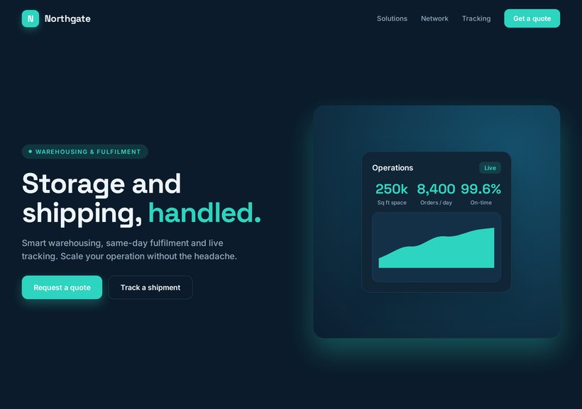 Warehouse & logistics website sample design