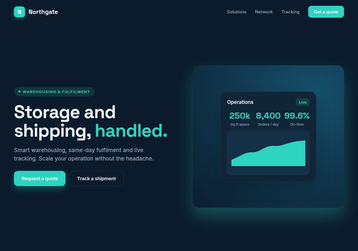 Warehouse & logistics website sample design